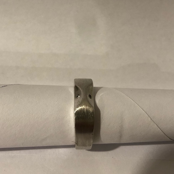 Ring Sterling Silver with two Canadian Diamonds - Picture 3 of 5